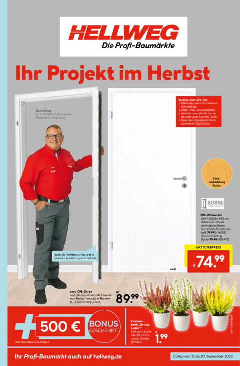 Hellweg Baumarkt Angebote ab 15.09.25 bis 20.09.25