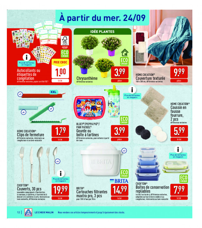 Aldi Dépliant 22.09.2025