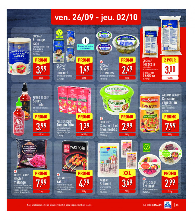 Aldi Dépliant 22.09.2025