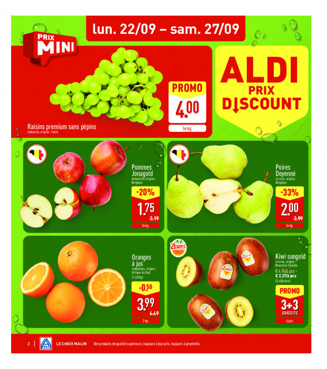 Aldi Dépliant 22.09.2025