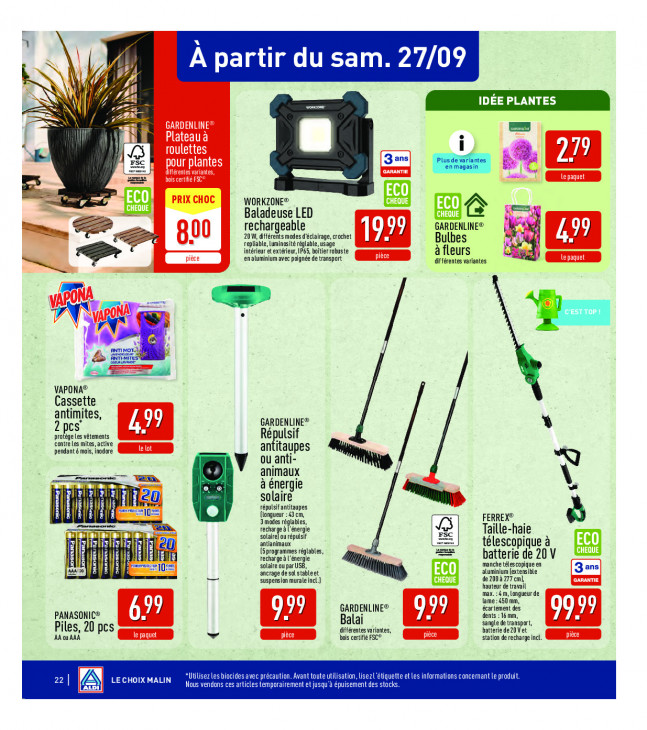Aldi Dépliant 22.09.2025