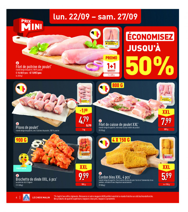 Aldi Dépliant 22.09.2025