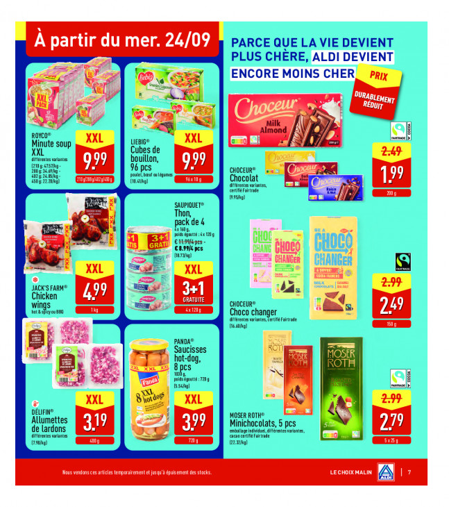 Aldi Dépliant 22.09.2025