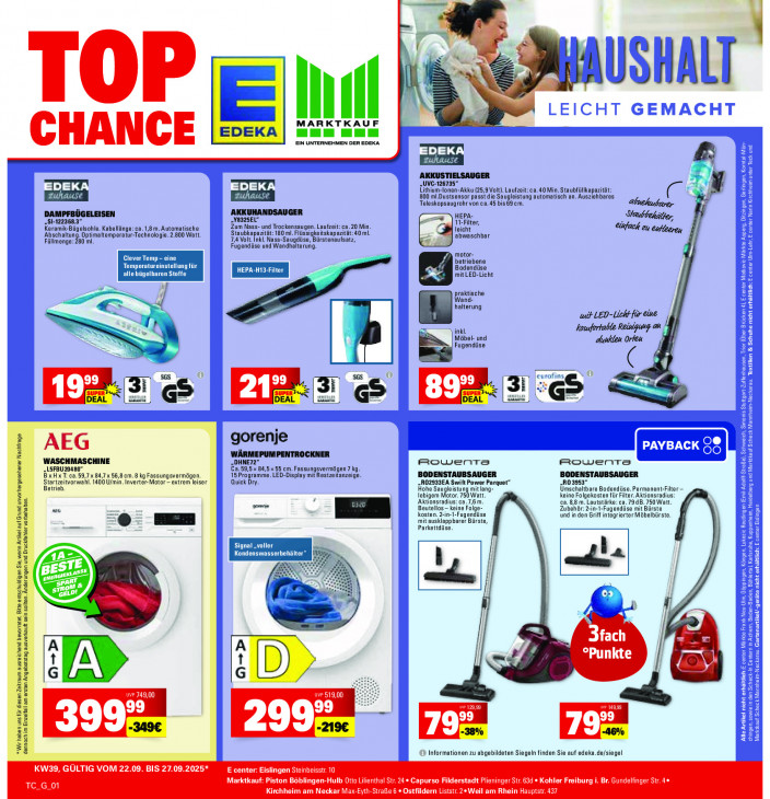 Marktkauf Angebote ab 22.09.25 bis 27.09.25