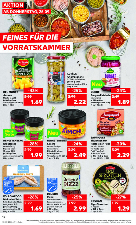 Kaufland Angebote ab 25.09.25 bis 01.10.25