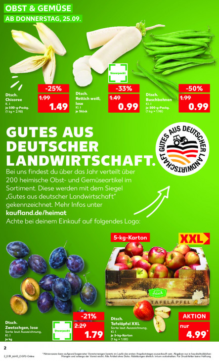 Kaufland Angebote ab 25.09.25 bis 01.10.25
