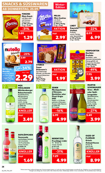 Kaufland Angebote ab 25.09.25 bis 01.10.25