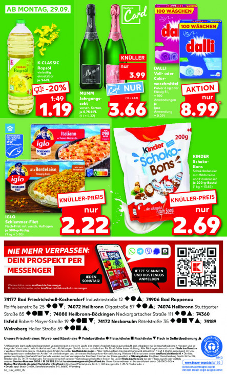 Kaufland Angebote ab 25.09.25 bis 01.10.25