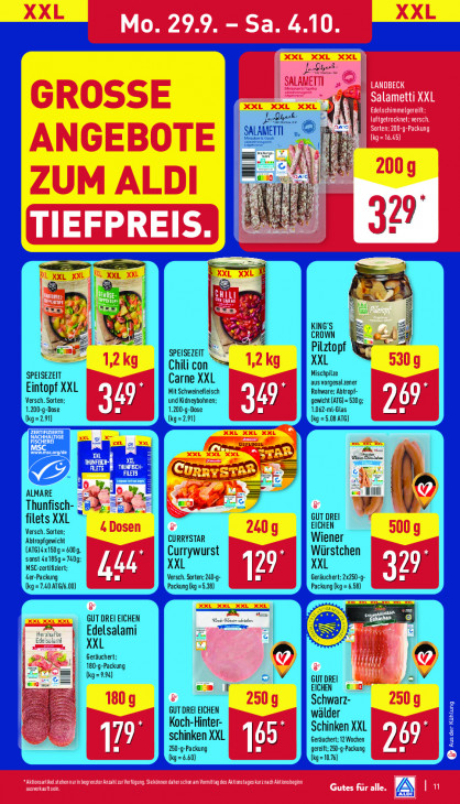Aldi Nord Angebote ab 29.09.25 bis 04.10.25