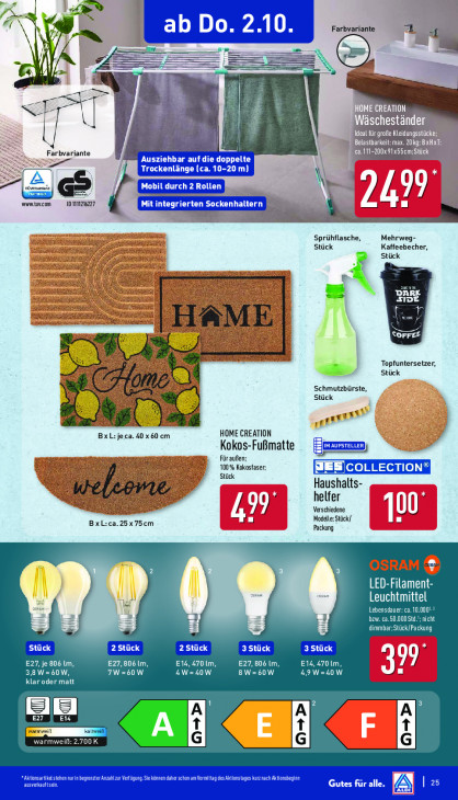 Aldi Nord Angebote ab 29.09.25 bis 04.10.25