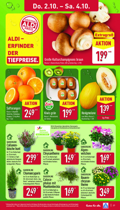 Aldi Nord Angebote ab 29.09.25 bis 04.10.25