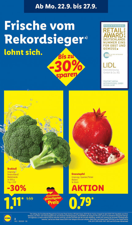 Lidl Angebote ab 22.09.25 bis 27.09.25