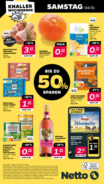Netto Angebote ab 29.09.25 bis 04.10.25