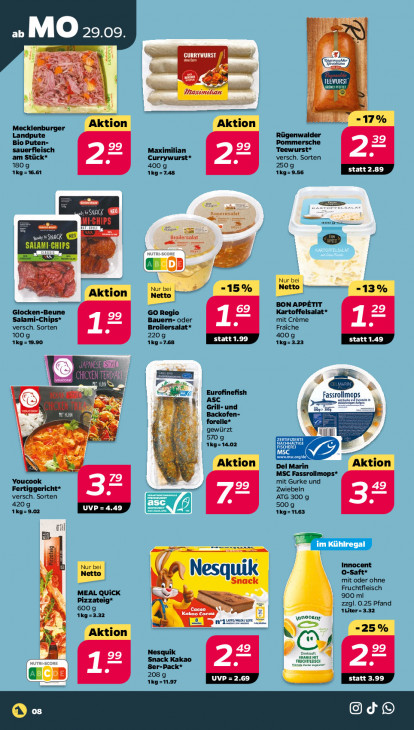 Netto Angebote ab 29.09.25 bis 04.10.25