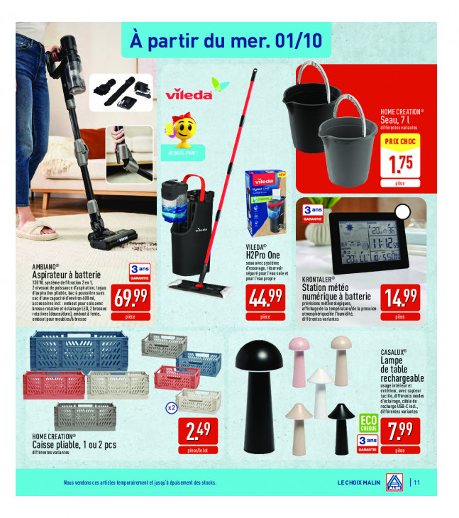 Aldi Dépliant 29.09.2025