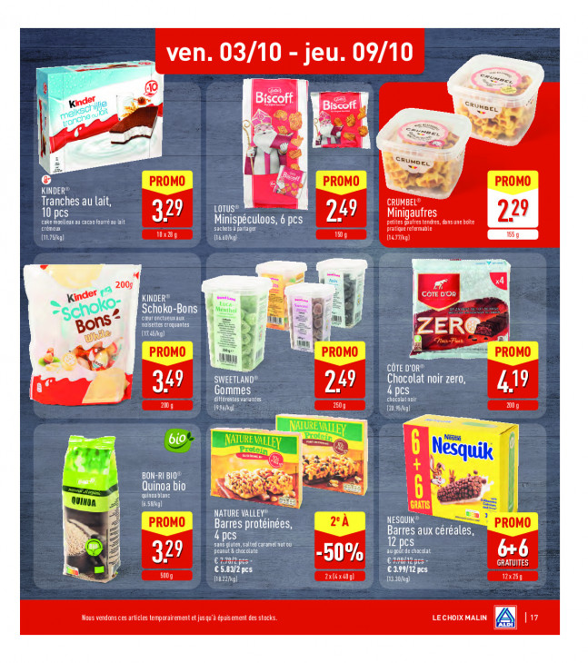 Aldi Dépliant 29.09.2025