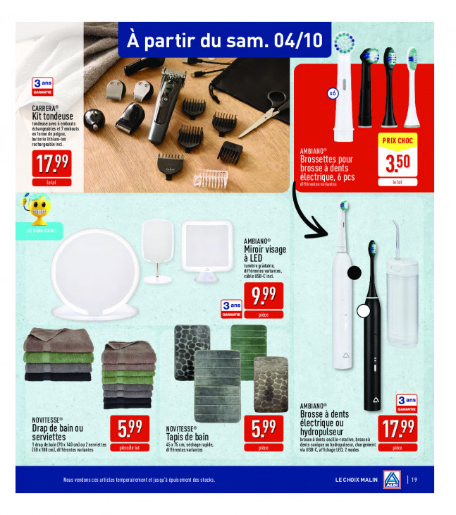 Aldi Dépliant 29.09.2025