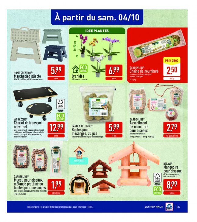 Aldi Dépliant 29.09.2025