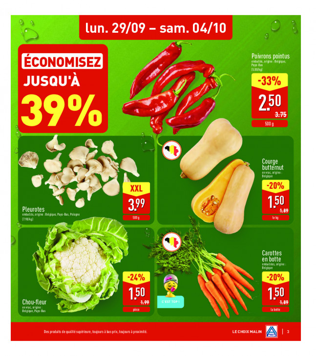 Aldi Dépliant 29.09.2025
