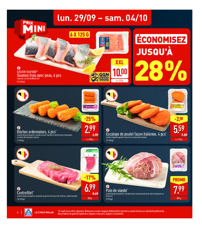 Aldi Dépliant 29.09.2025