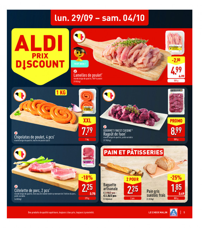 Aldi Dépliant 29.09.2025