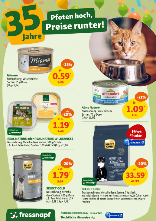 Fressnapf Angebote ab 25.09.25 bis 03.10.25