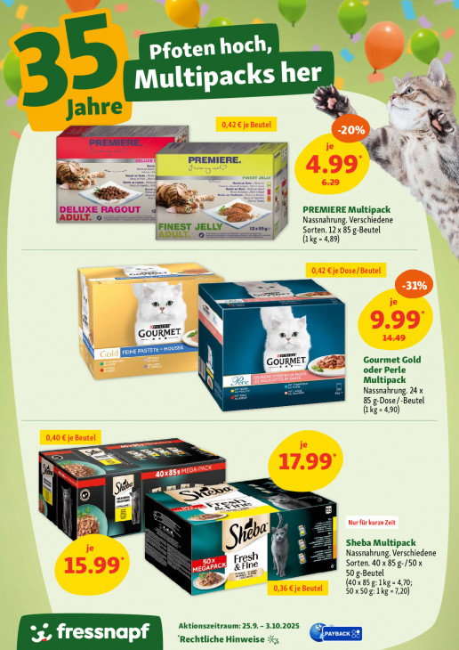 Fressnapf Angebote ab 25.09.25 bis 03.10.25