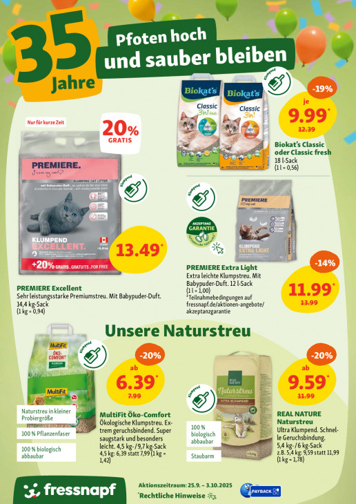 Fressnapf Angebote ab 25.09.25 bis 03.10.25