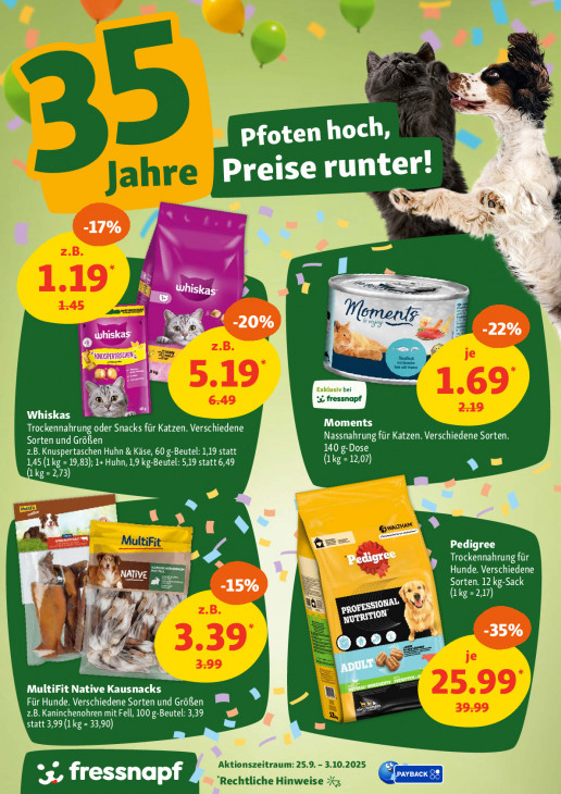 Fressnapf Angebote ab 25.09.25 bis 03.10.25