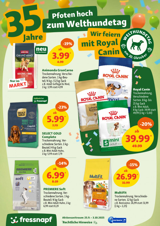 Fressnapf Angebote ab 25.09.25 bis 03.10.25