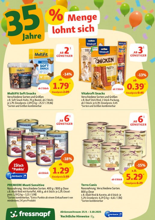 Fressnapf Angebote ab 25.09.25 bis 03.10.25