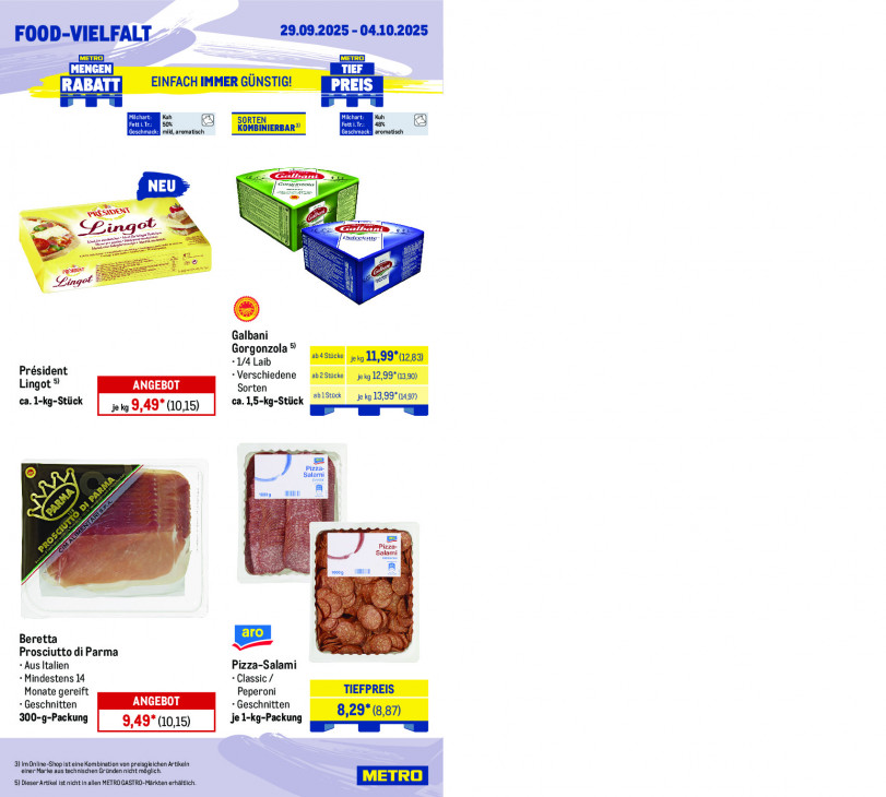 Metro Angebote ab 29.09.25 bis 04.10.25