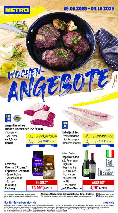 Metro Angebote ab 29.09.25 bis 04.10.25