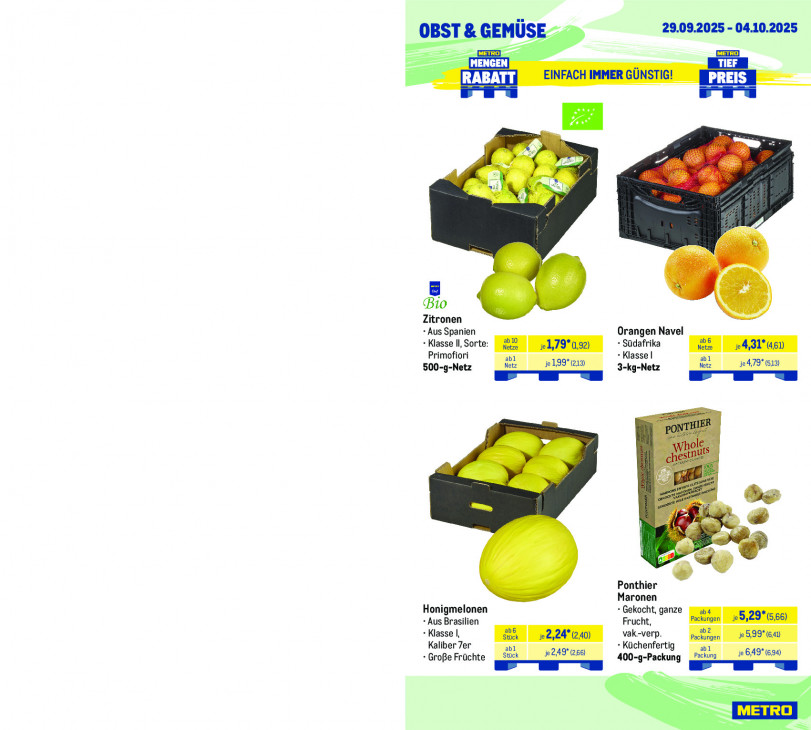 Metro Angebote ab 29.09.25 bis 04.10.25