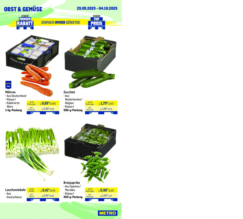 Metro Angebote ab 29.09.25 bis 04.10.25