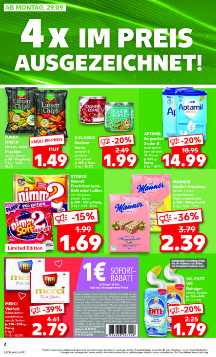 Kaufland Angebote ab 29.09.25 bis 01.10.25