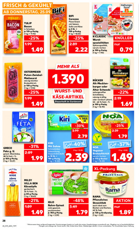 Kaufland Angebote ab 29.09.25 bis 01.10.25