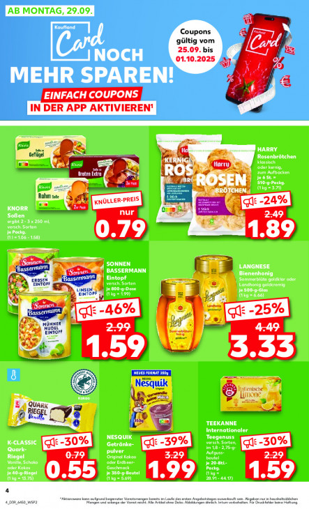 Kaufland Angebote ab 29.09.25 bis 01.10.25
