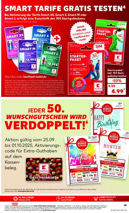 Kaufland Angebote ab 29.09.25 bis 01.10.25