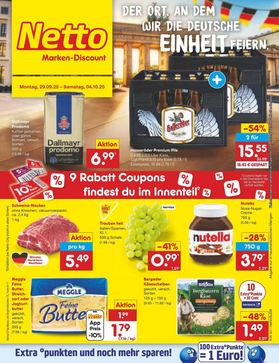 Netto Angebote ab 29.09.25 bis 04.10.25