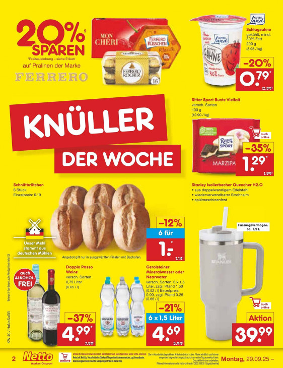Netto Angebote ab 29.09.25 bis 04.10.25