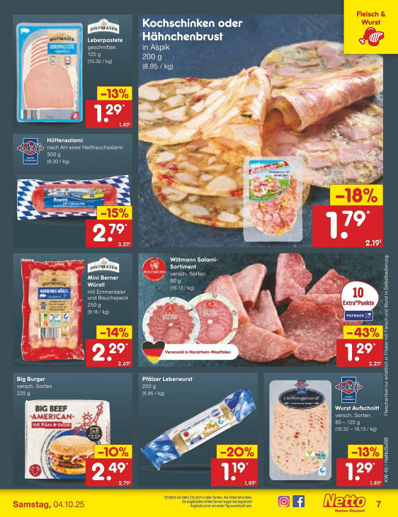 Netto Angebote ab 29.09.25 bis 04.10.25