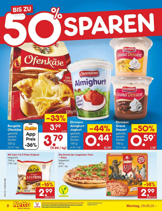 Netto Angebote ab 29.09.25 bis 04.10.25