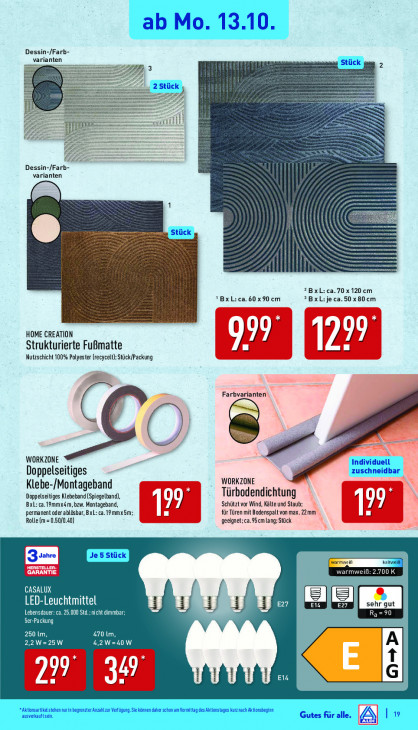 Aldi Nord Angebote ab 13.10.25 bis 18.10.25