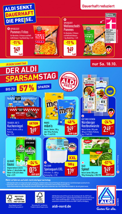 Aldi Nord Angebote ab 13.10.25 bis 18.10.25