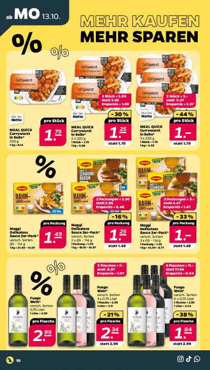 Netto Angebote ab 13.10.25 bis 18.10.25