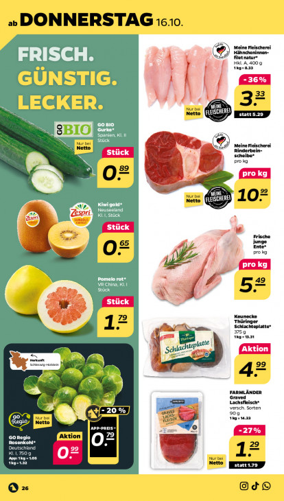Netto Angebote ab 13.10.25 bis 18.10.25