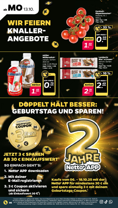 Netto Angebote ab 13.10.25 bis 18.10.25