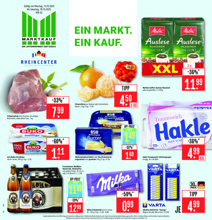 Marktkauf Angebote ab 13.10.25 bis 18.10.25