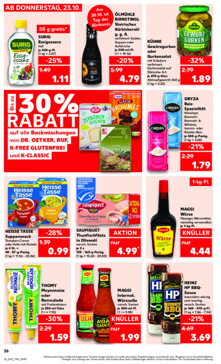 Kaufland Angebote ab 23.10.25 bis 29.10.25